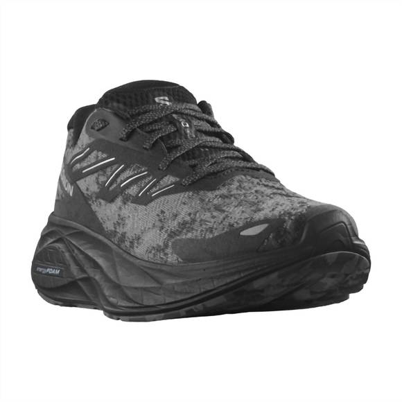 NEW SALOMON men's aero glide 2 running shoes in black/phantom/ghost - Picture 1 of 6